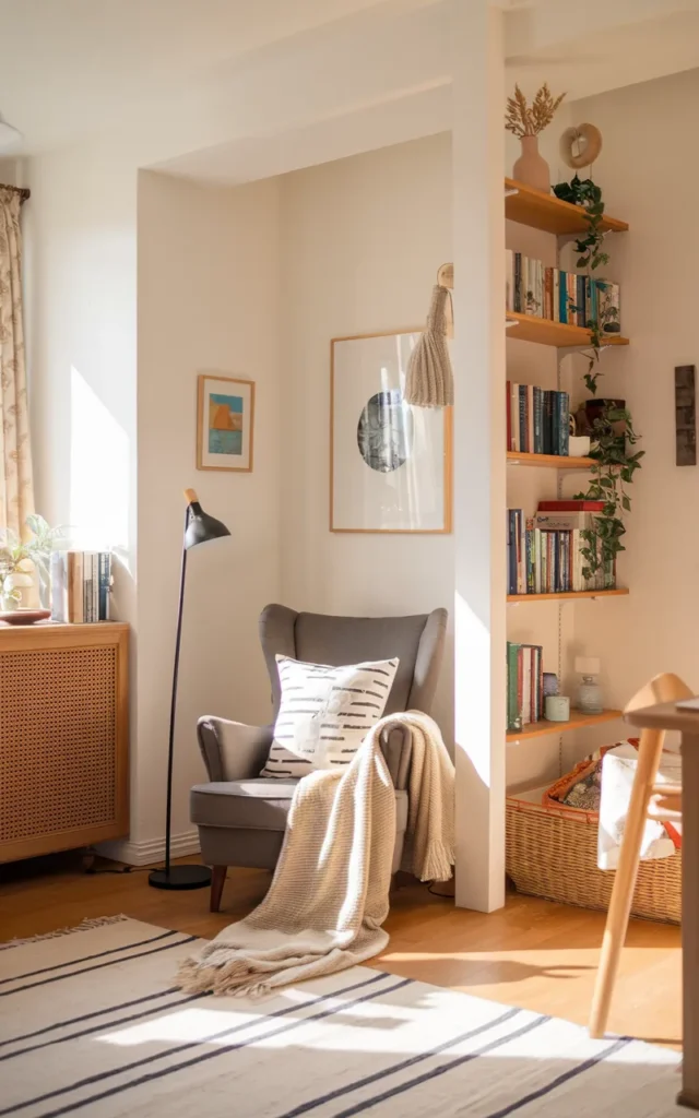 Create a cozy reading nook partition