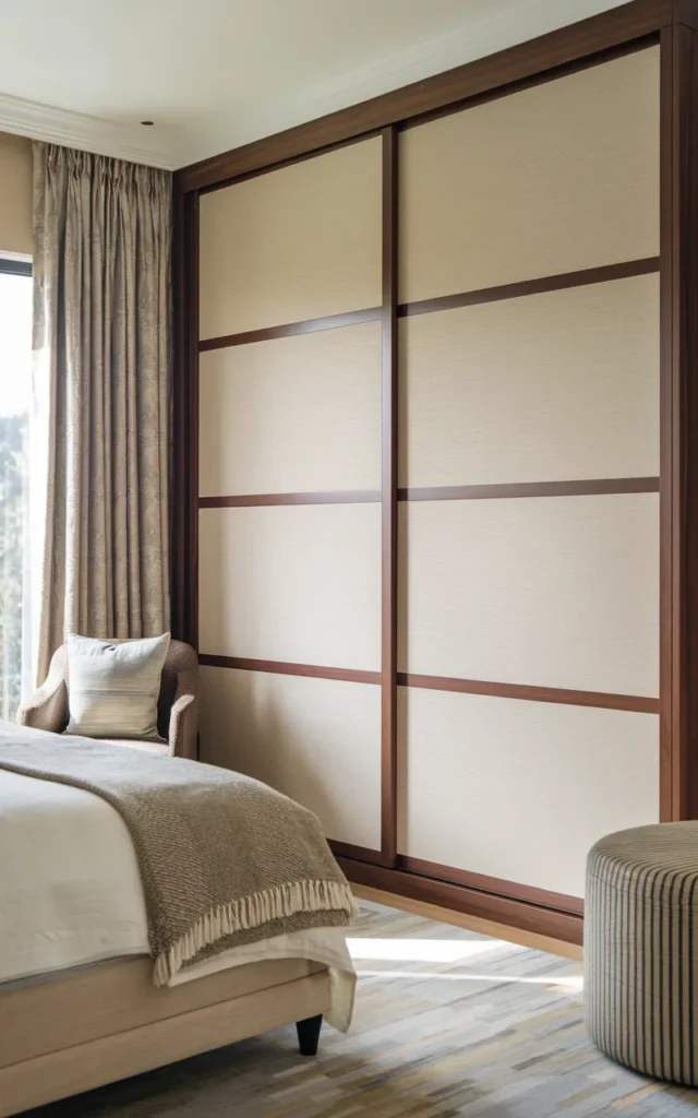 Create a two-tone sliding wardrobe design