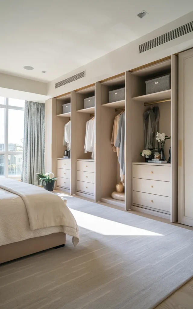 Extend the wardrobe wall-to-wall