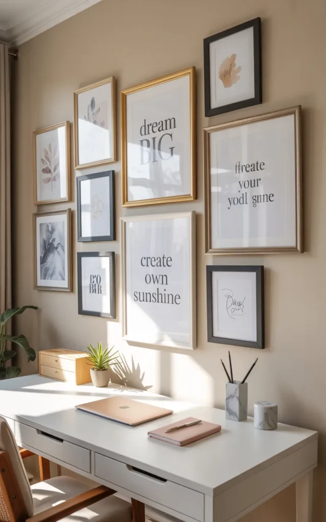 Hang art that motivates you