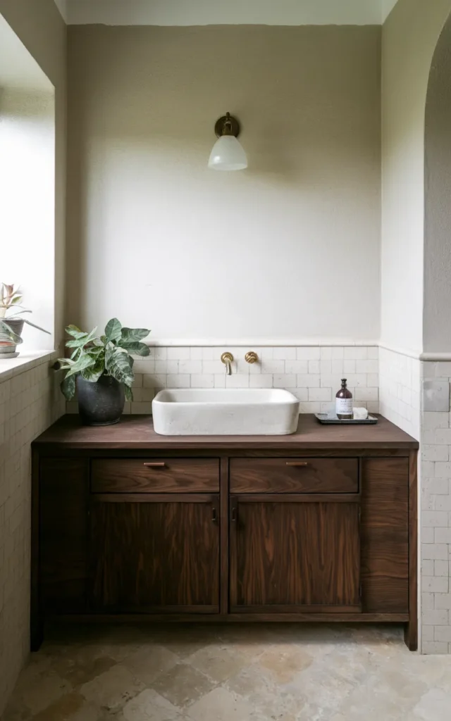 Introduce Contrast Through Dark Wood