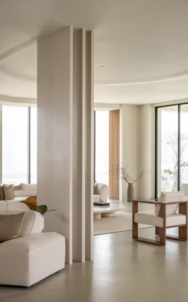 Keep it minimal with a floating divider panel