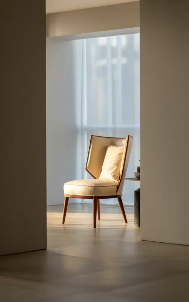 Add a single accent chair for balance