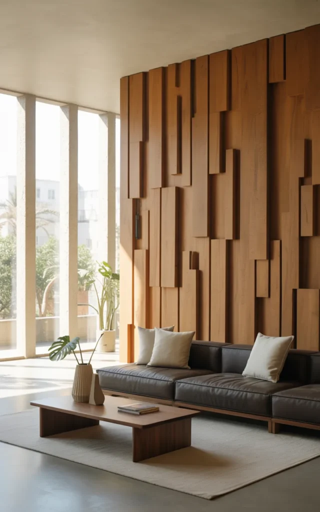 Design a focal wall with texture or paneling