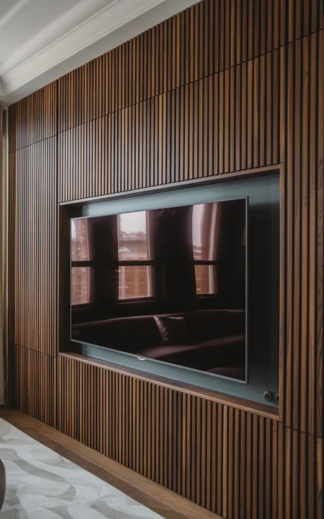 Extend the TV wall to the ceiling with panels