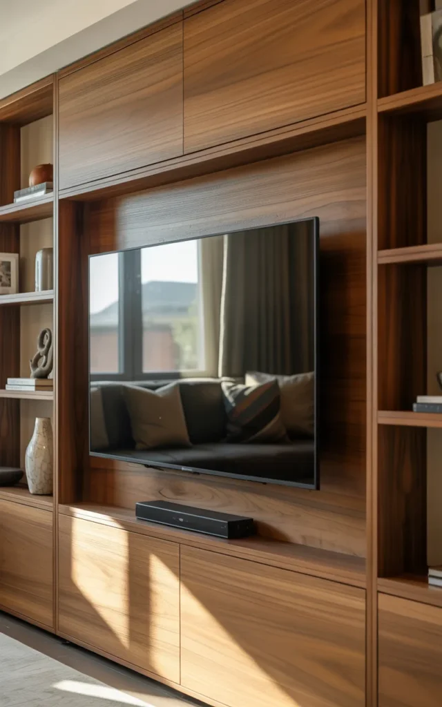 Frame the TV with a built-in panel