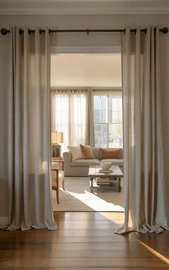Install curtain rods wider than the window
