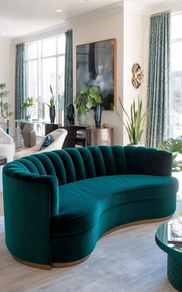 Invest in a statement sofa that anchors the room 🛋️