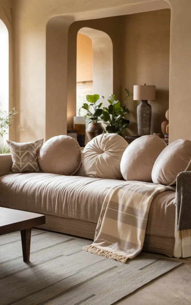 Layer throws casually for that lived-in luxury