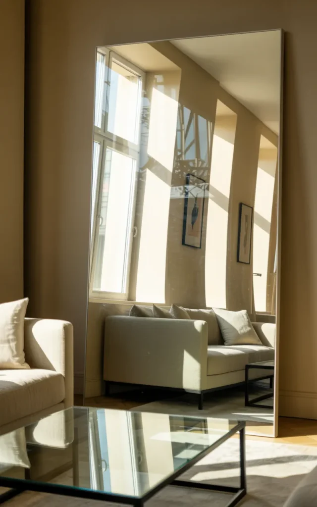 Add a large mirror to reflect light