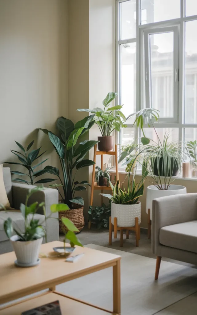 Bring in plants to soften the space