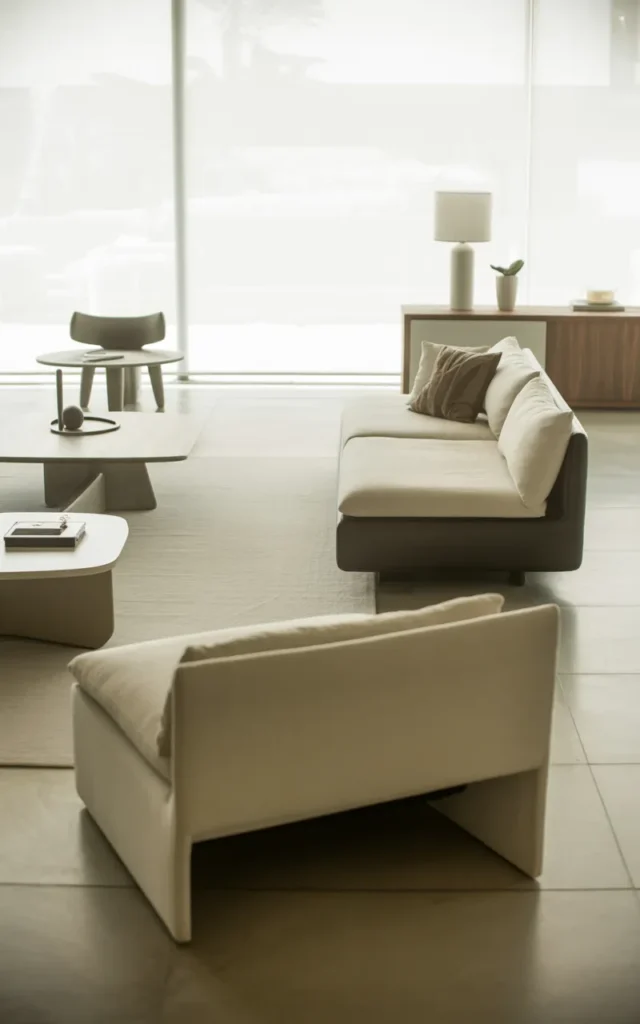 Choose a low-profile sofa