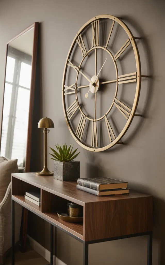 Display a large clock as functional decor