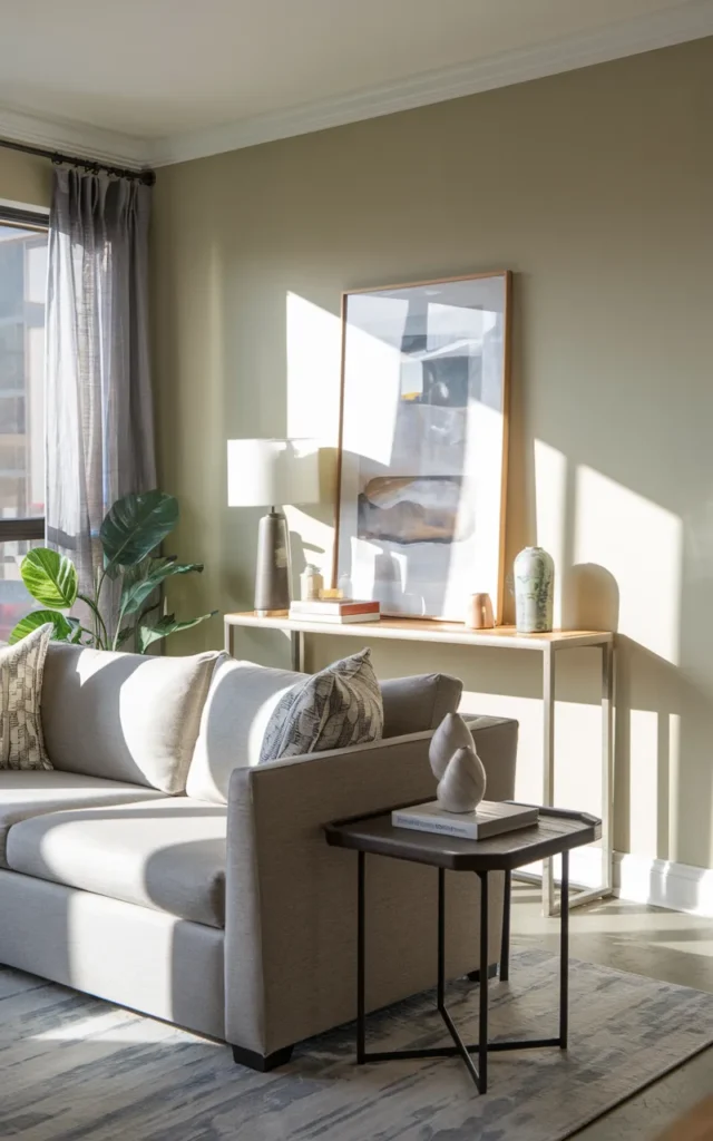 Float your furniture slightly away from the walls