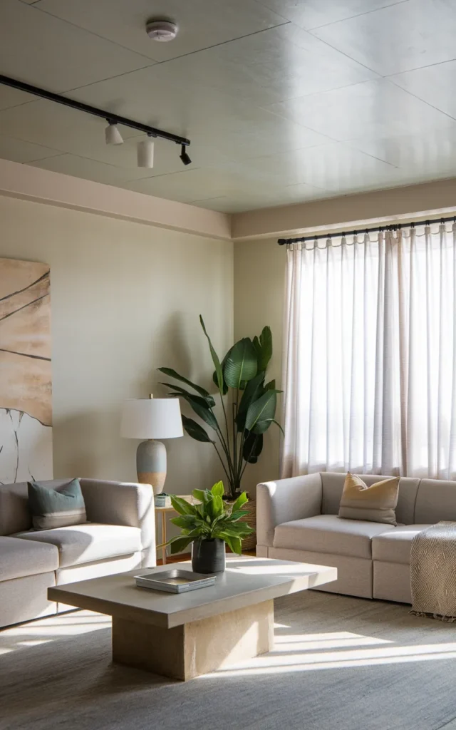 Keep ceilings visually light