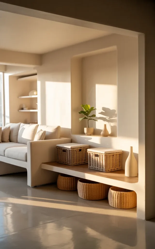 Keep clutter hidden with smart storage