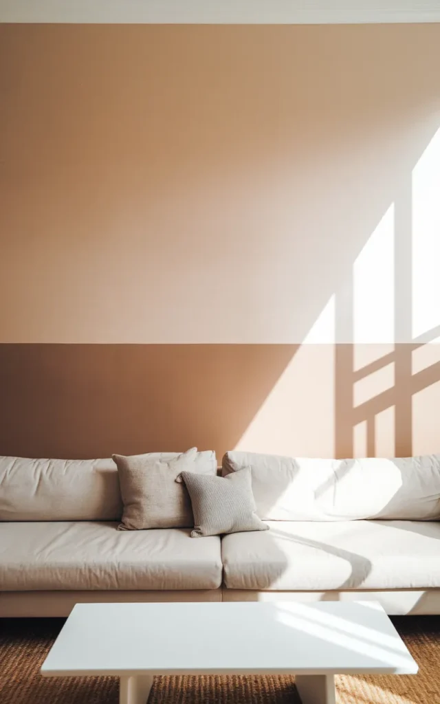 Paint a two-tone wall for subtle contrast