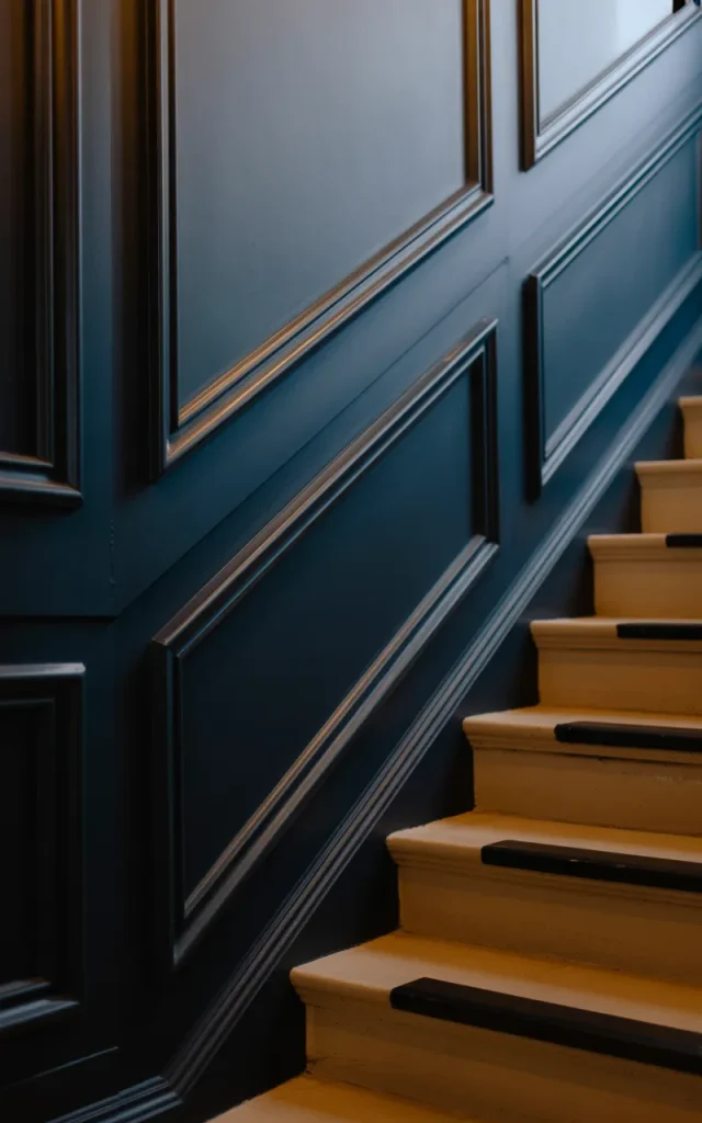 Add Moody Wall Paneling Along the Staircase