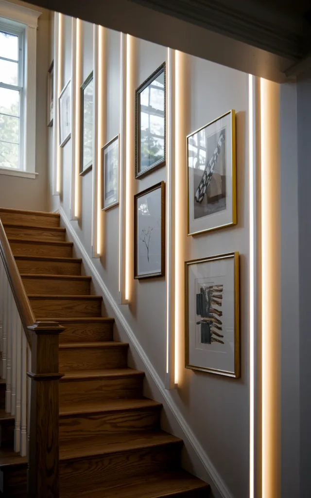 Add Wall Sconces Between Frames