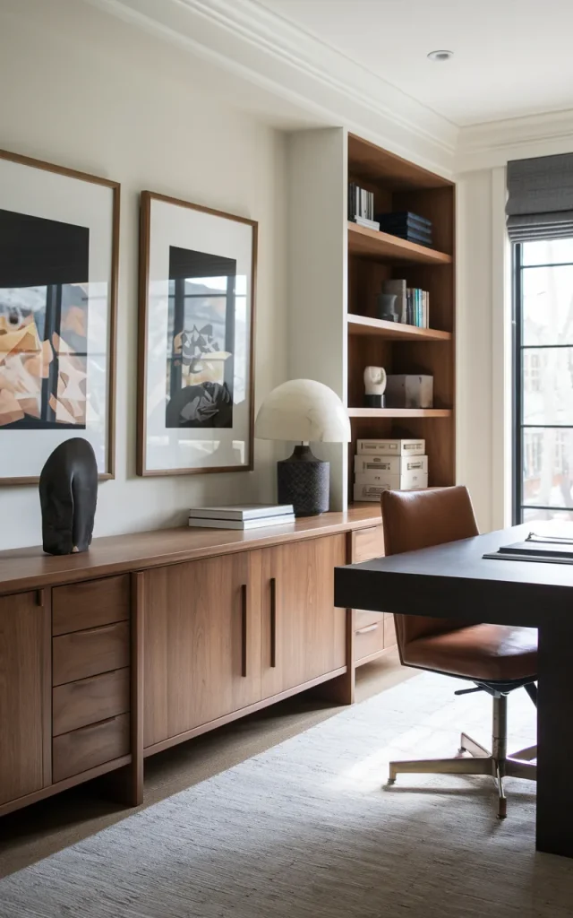 Add a custom-looking credenza.