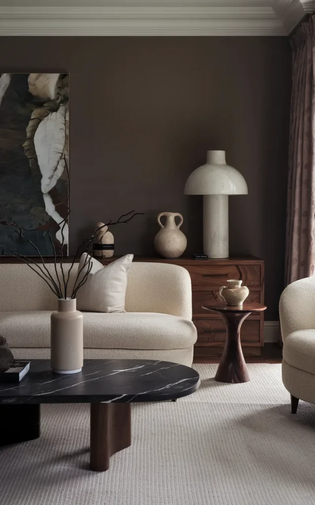Add a dramatic stone coffee table