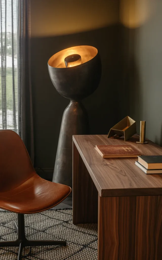 Add a substantial floor lamp.