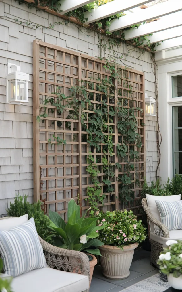 Add a trellis for climbing greenery.