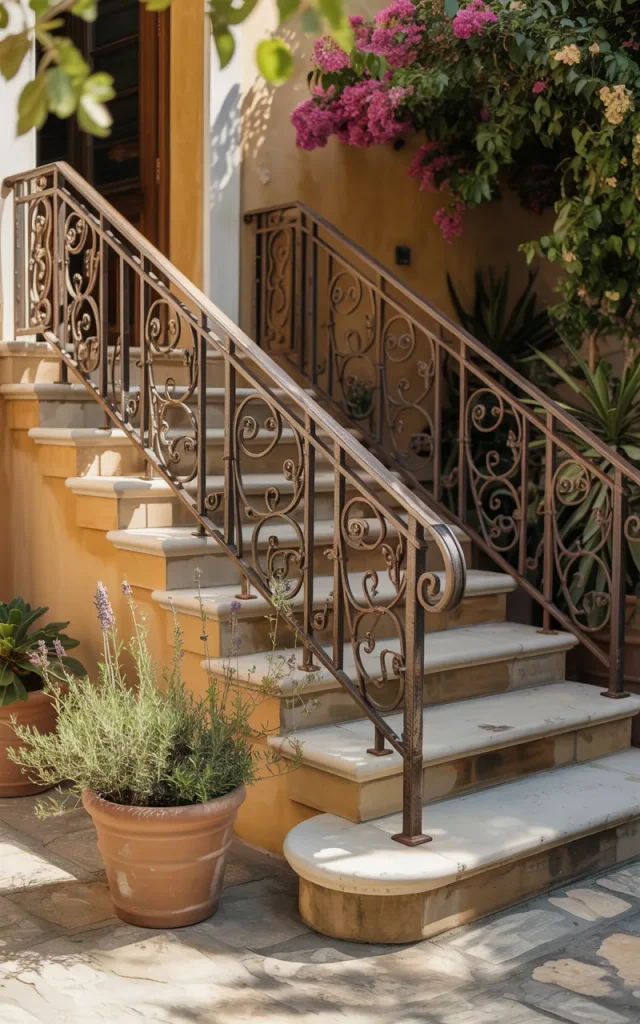 Add wrought iron details for classic charm