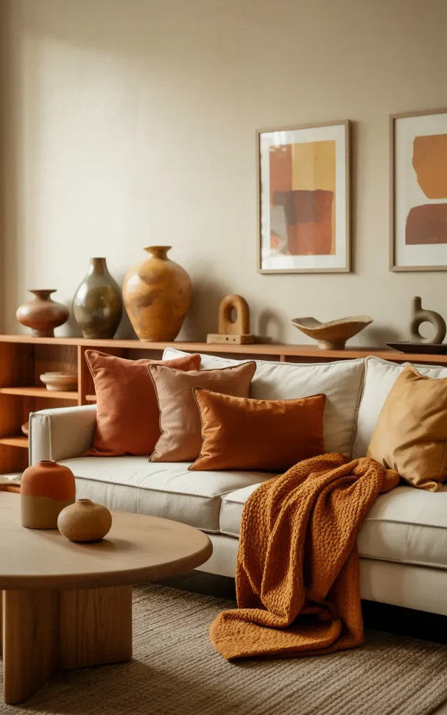Bring in earthy accent colors