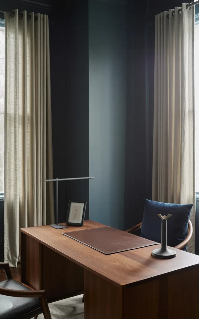 Choose a deep neutral color palette.