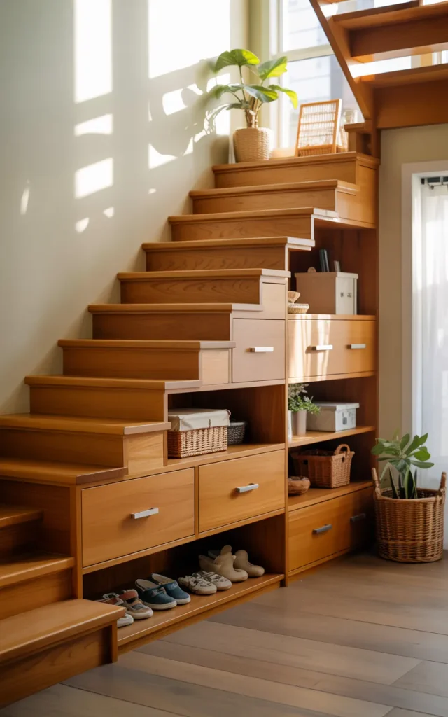 Create Storage Under Your Wooden Staircase