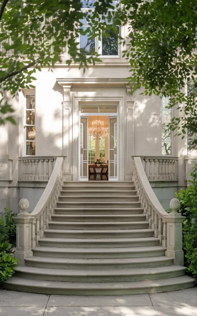 Create symmetry with twin staircases