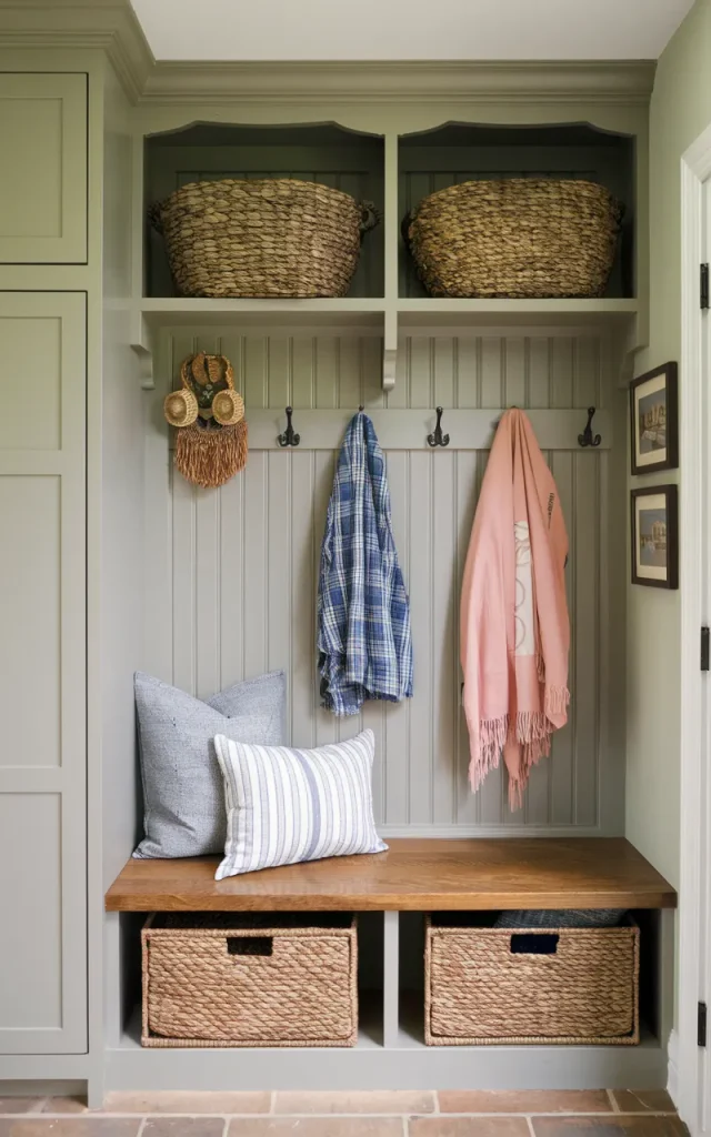 Frame the entry with wall paneling.