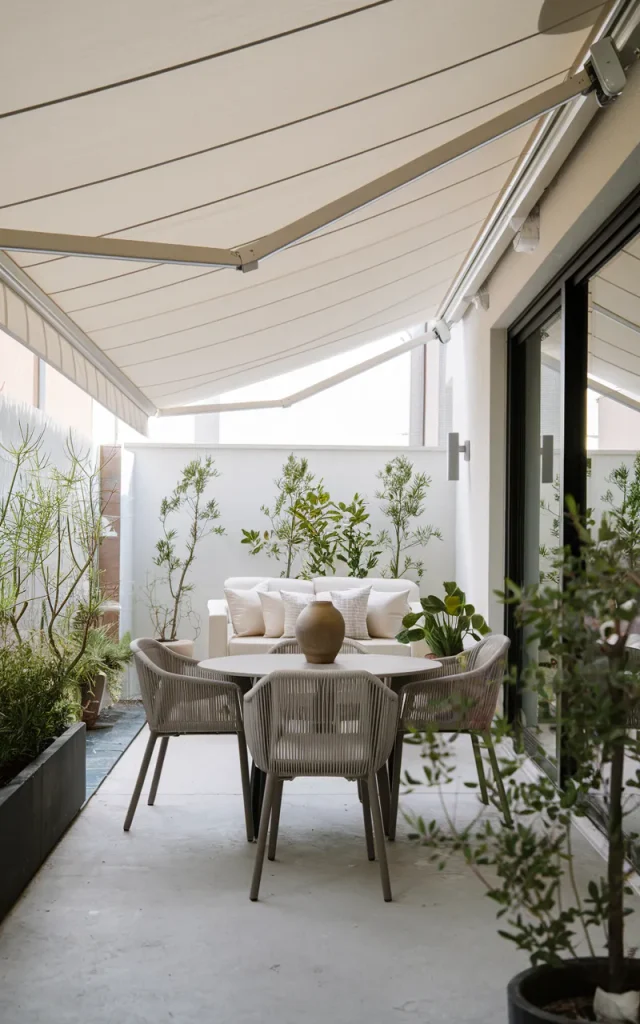 Install a retractable awning for flexible shade.