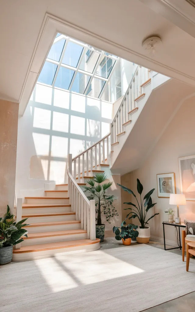 Install a skylight above the staircase