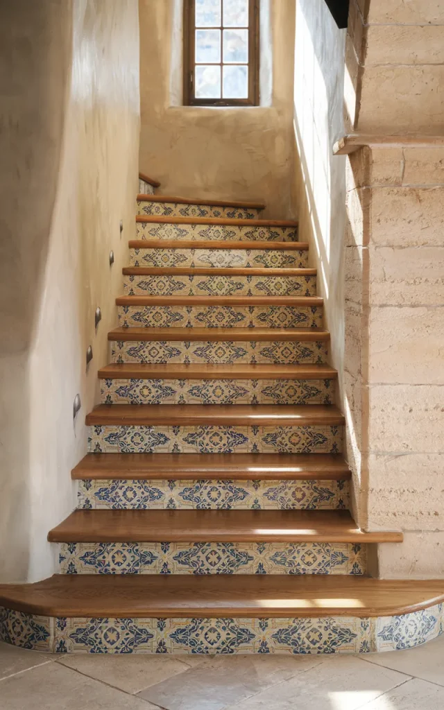 Install bold tile risers for instant personality