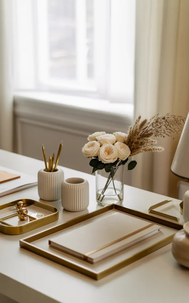 Style your desk with a matching accessory set.