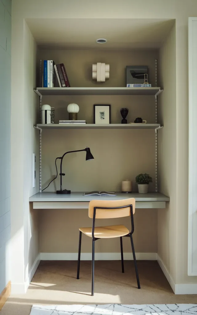 Tuck a desk into an empty corner.