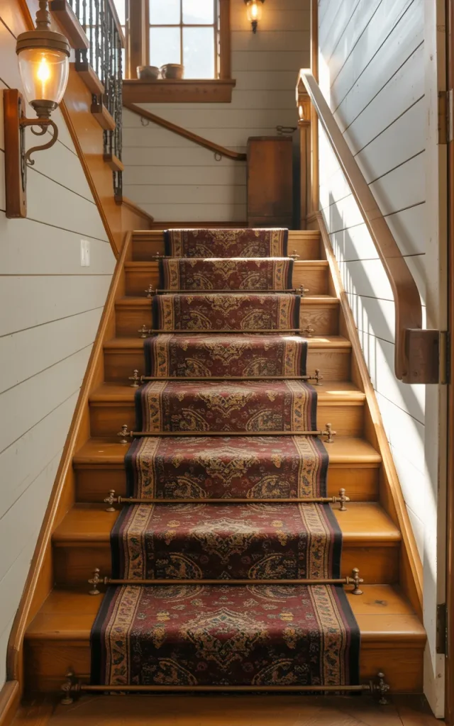 Use antique-inspired stair rods