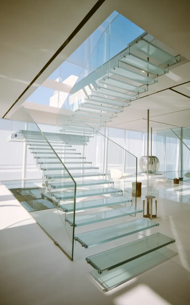 Use glass treads for a futuristic vibe