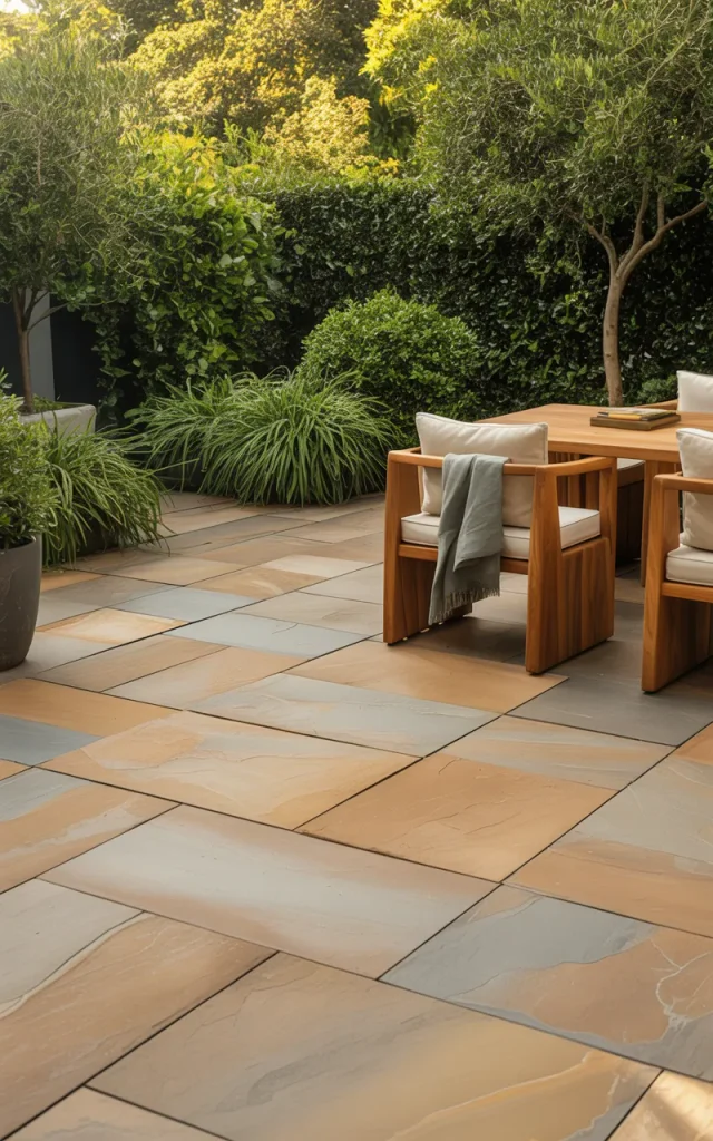 Use large-format paving to make the patio feel expansive.