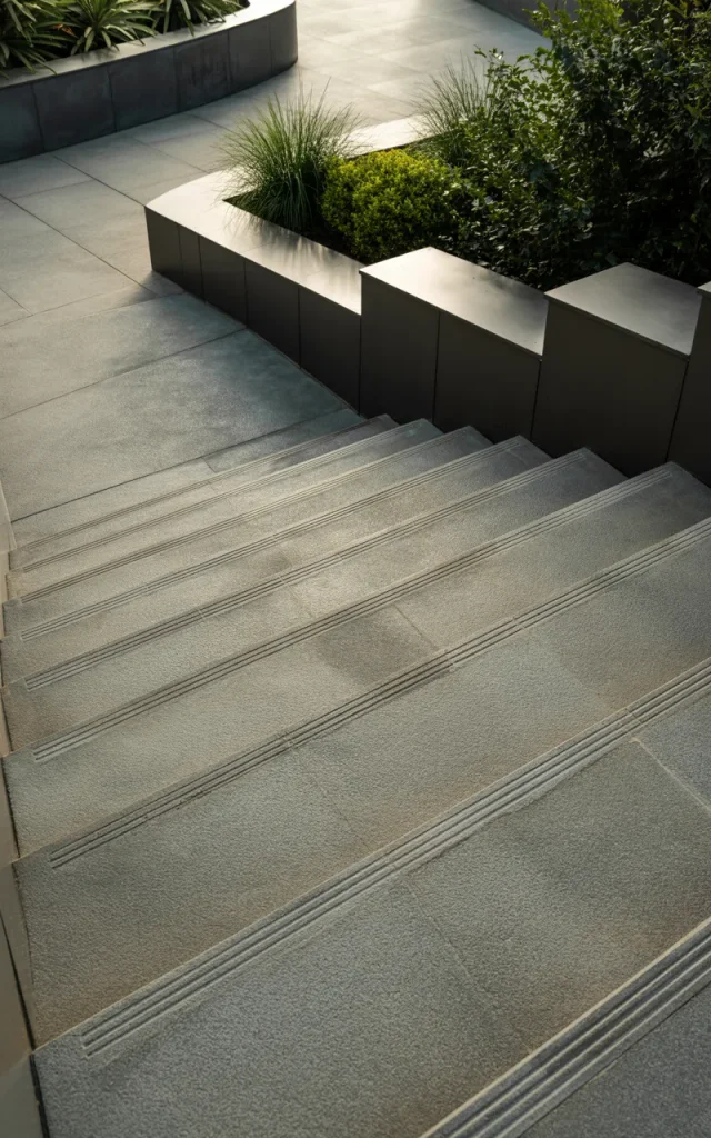 Use textured finishes for slip resistance