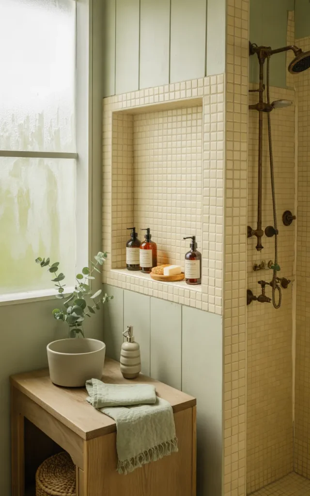 Add a Built-In Niche for Bath Essentials