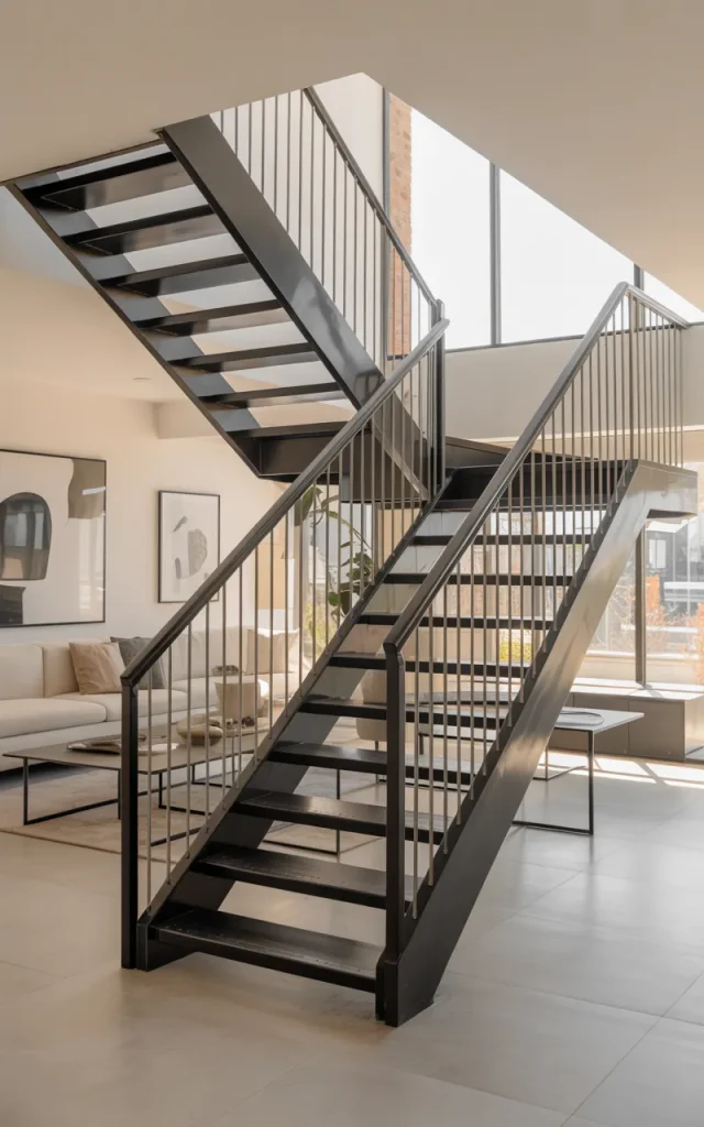 Add dual-tone steel staircase design (Colour swap suggestion)