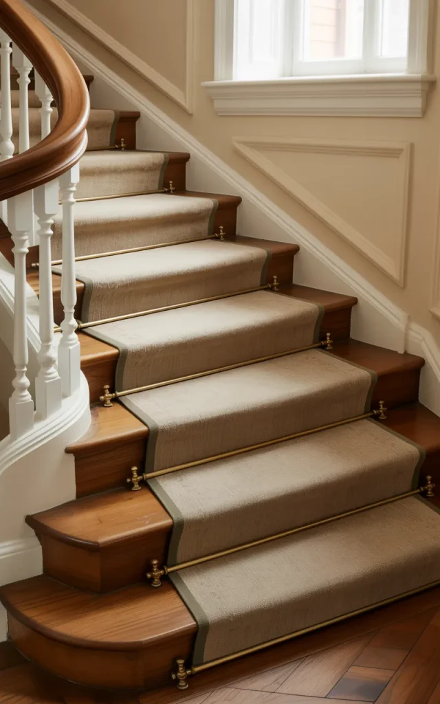 Frame Each Step with Decorative Stair Rods