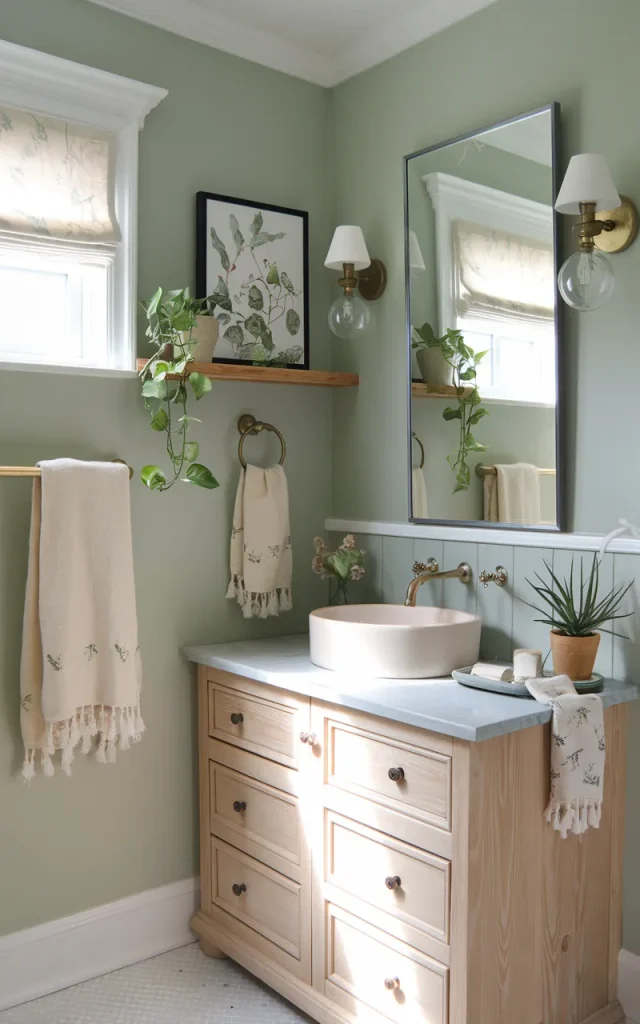 Introduce Soft Sage Green Throughout the Room
