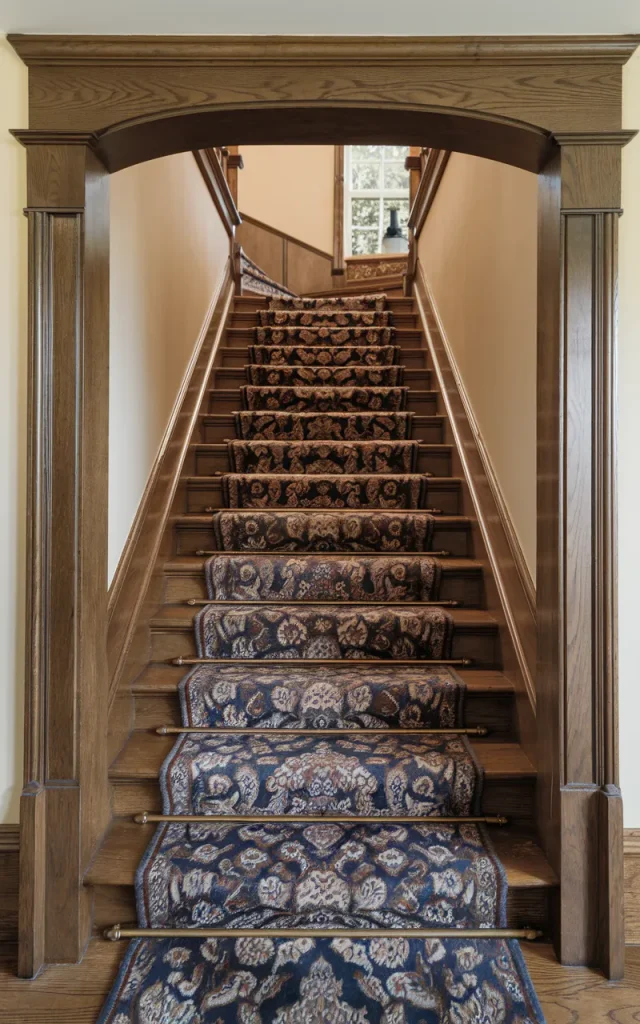 Mix Carpet with Stained Wood Edges